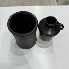 花瓶　2点セット　黒　美品の画像