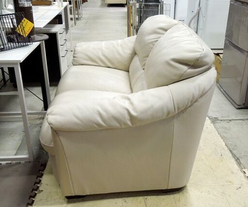 2人掛けソファ 合皮 アイボリー系 幅150cm 2P 札幌市東区 新道東店
