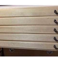 美品　着物用　木製桐引出し五段