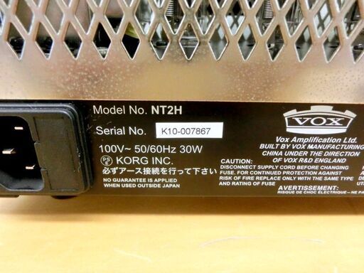■VOX ヘッドアンプ Lil' Night Train NT2H チューブアンプ 真空管 ヴォックス ボックス 札幌 西区 西野