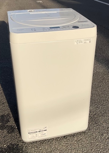 【RKGSE-279】特価！シャープ/SHARP/5.5kg/全自動洗濯機/ES-GE5E/中古品/2021年製/当社より近隣地域無料配達