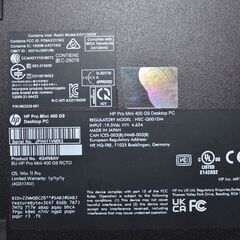 中古良品 HP Pro Mini 400 G9 デスクトップPC Windows11+office ミニコンピュータ core i5-12500T メモリ8GB SSD256GB 無線内蔵①の画像