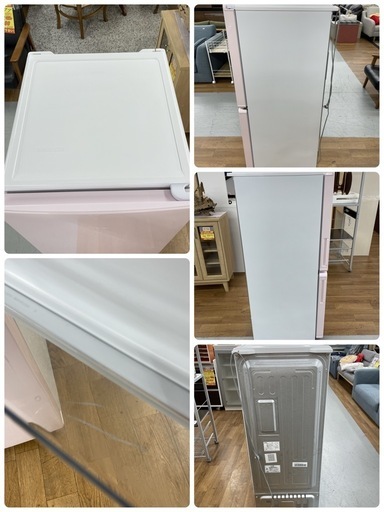 R245 ☀️ ジモティー限定価格！ おしゃれパステルピンク！ Haier 冷蔵庫 (148L 右開き）22年製 JR-NF148CK