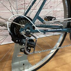 【大人用/展示車】新車整備済 シティ自転車 丸石 トライアングルSF 700cクロスバイク風 水色<自転車のオオムラ 静岡店>の画像
