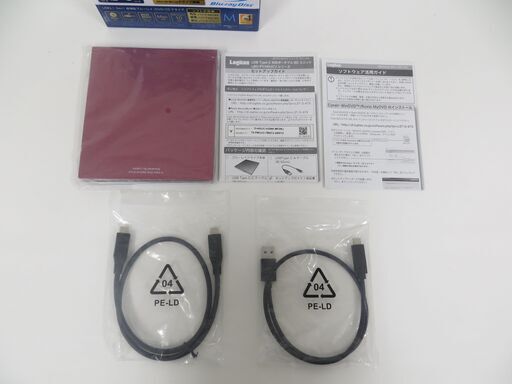未使用品 Logitec ロジテック Type-C対応 ポータブルブルーレイドライブ LBD-PVA6UCVRD Blu-ray/DV