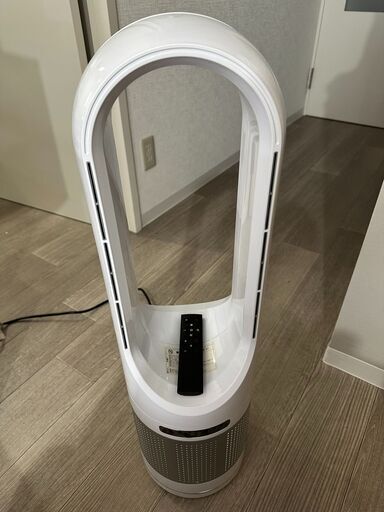 冷暖タイプ タワーファン82cm 羽なし 8段階風量調節 リモコン付きタイマー付き