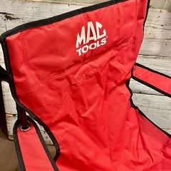 【武蔵小山店】  MACTOOLS アウトドアチェア　アウトドア チェア 折りたたみ イス 足置き 付き キャンプ 持ち運び コンパクト 椅子 赤 フォールディング ピクニック　の画像