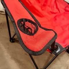 【武蔵小山店】  MACTOOLS アウトドアチェア　アウトドア チェア 折りたたみ イス 足置き 付き キャンプ 持ち運び コンパクト 椅子 赤 フォールディング ピクニック　の画像