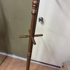 ポールハンガー　コートハンガー　ブラウン　中古の画像