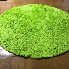 マット　サヤンサヤン 洗える シャギー ラグ 円形 エクセレント...