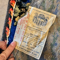 【武蔵小山店】　 ラグ タペストリー イタリア製 P.&C. 動物 柄 鳥 壁飾り インテリア おしゃれ　 の画像