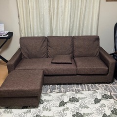 美品　ニトリ　ブラウン ソファ 
