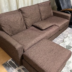 美品　ニトリ　ブラウン ソファ の画像