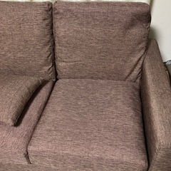 美品　ニトリ　ブラウン ソファ の画像