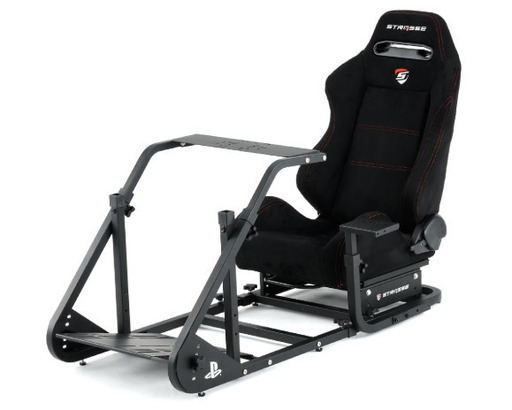 STRASSE ストラッセ RCZ01 ハンコン コックピット レーシングコックピット バケットシート セミバケットシート付き スエード生地 金属製フレーム グランツーリスモ ブラック レーシングシミュレータ