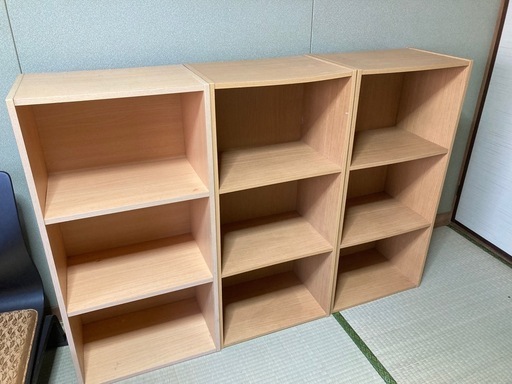 取引中◆3段カラーボックス×3点セット◆臼杵市内お取引希望