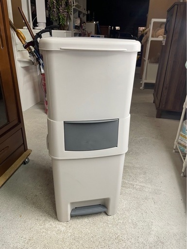 ASVEL　アスベル　ゴミ箱　ダストボックス　ゴミペール　ペダルペール　縦型　2段　ペダル付き　38L　中古品　③