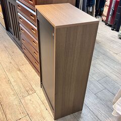 ① キャスター付き ダストボックス 45L 家具調ゴミ箱 Helios ダークブラウン ★買取帝国 志木店の画像