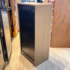 ② キャスター付き ダストボックス 45L 家具調ゴミ箱 Helios ダークブラウン ★買取帝国 志木店の画像