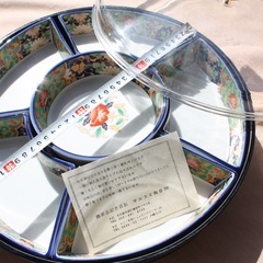 大皿　おせち皿　回転盤付き　蓋付きの画像