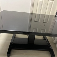 昇降ダイニングテーブル　黒