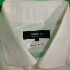COMME CA ISM コムサ 長袖シャツ L 白の画像