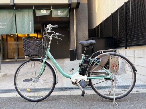 大阪府　パナソニック　 電動アシスト自転車 グリーン　バッテリー8.9ah