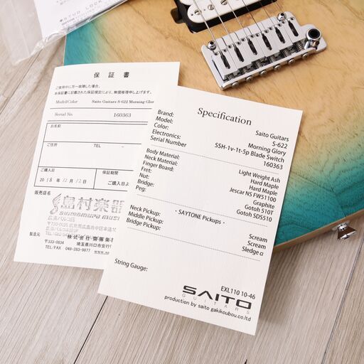 SAITO GUITARS S-622 Morning Glory 2018