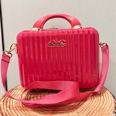 LUNALUXルナルクスミニトランクバッグミニキャリー未使用ピンク色