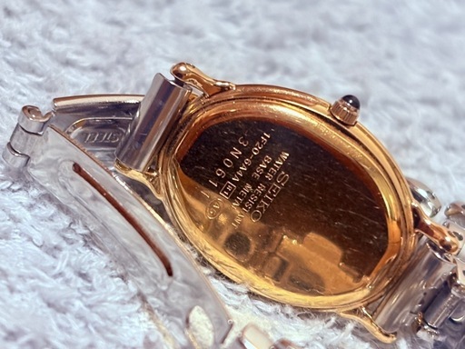 美品/SEIKO/EXCELINE/1F20-6A4A/クォーツ/手巻/腕時計