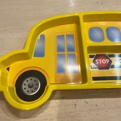 スクールバス　メラミン食器の画像