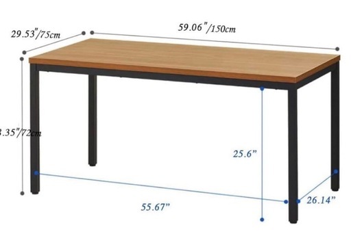 PCデスク ダイニングテーブル 150cm 75cm 72cm