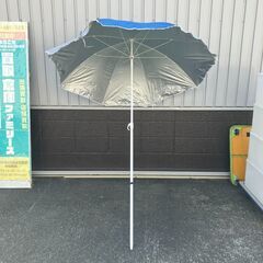 キャプテンスタッグ シーサイド UVカット パラソル 180cm（ブルー×シルバー）M-1537の画像