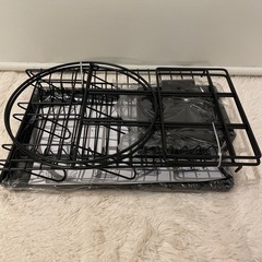 【新品】　水切りラック 2段 包丁入れ 水筒ホルダー 食器置き 一人暮らしの画像