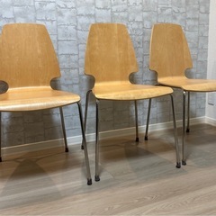 【木製イス】×3脚まとめて