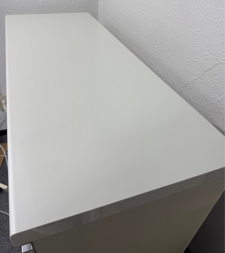 美品 キッチンカウンター 幅120cm 奥行47cm 高さ88cm 島忠 ニトリ 収納 キッチンボード スライドレール