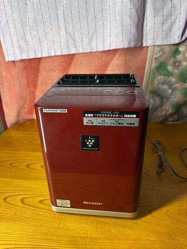 プライスダウン！！SHARP IG-BK100-R プラズマクラスター　加湿イオン発生機