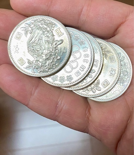 1964年　東京オリンピックラウンドプルーフ　シルバー925  1000円オリンピック限定　　5枚