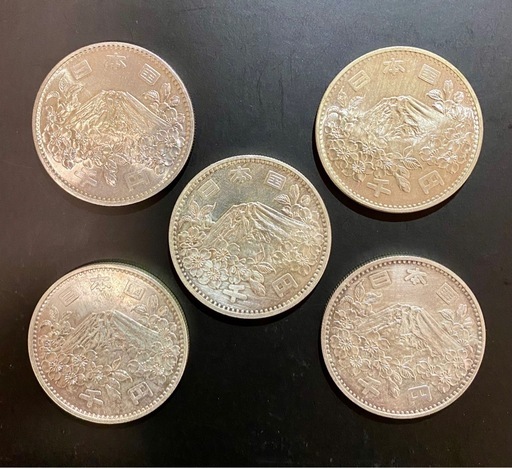1964年　東京オリンピックラウンドプルーフ　シルバー925  1000円オリンピック限定　　5枚