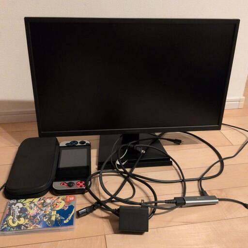 【20％off!!!】Nintendo Switch本体ケース付・I-O DATAゲーミングモニター・Splatoon3・その他周辺機器一式