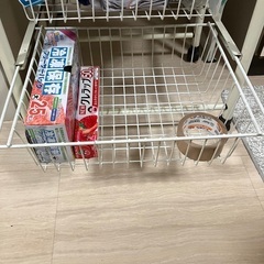 引渡し完了！700円キッチンワゴン　レンジも置ける！の画像
