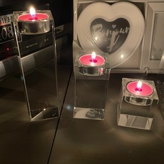 新品未使用 確認だけ！！ キャンドルホルダー3個セットの画像