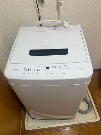 アイリスオーヤマ 洗濯機 5.0kg ホワイト IAW-T504 ガチ落ち大水流洗浄 部屋干しモード 新生活 一人暮らし　とアイリスオーヤマ 冷蔵庫 142L ホワイト 幅50cm IRSD-14A-W 2ドア 右開き 直冷式 BIG冷凍室 新生活 一人暮らし