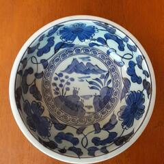 手描き藍染大鉢　径約22cm