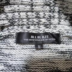 JILL BLAZE モノトーン モザイク ニットカーディガン スタイリッシュの画像