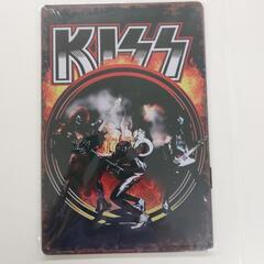 新品未使用/アンティーク　KISS　ブリキ看板20cm×30cm