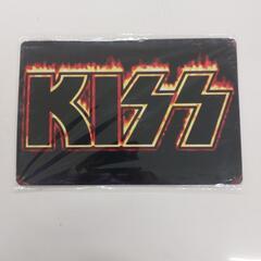 🔶新品未使用/アンティークブリキ看板　KISS 30cm×20cm
