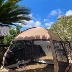 【夏場オススメ】日差し防止＆虫除け　大型オールメッシュスクリーンテントの画像