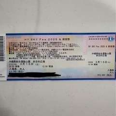 HY  SKY Fes スカイフェス　15日分2枚