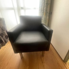 【交渉中】応接レザーソファー3脚セットの画像